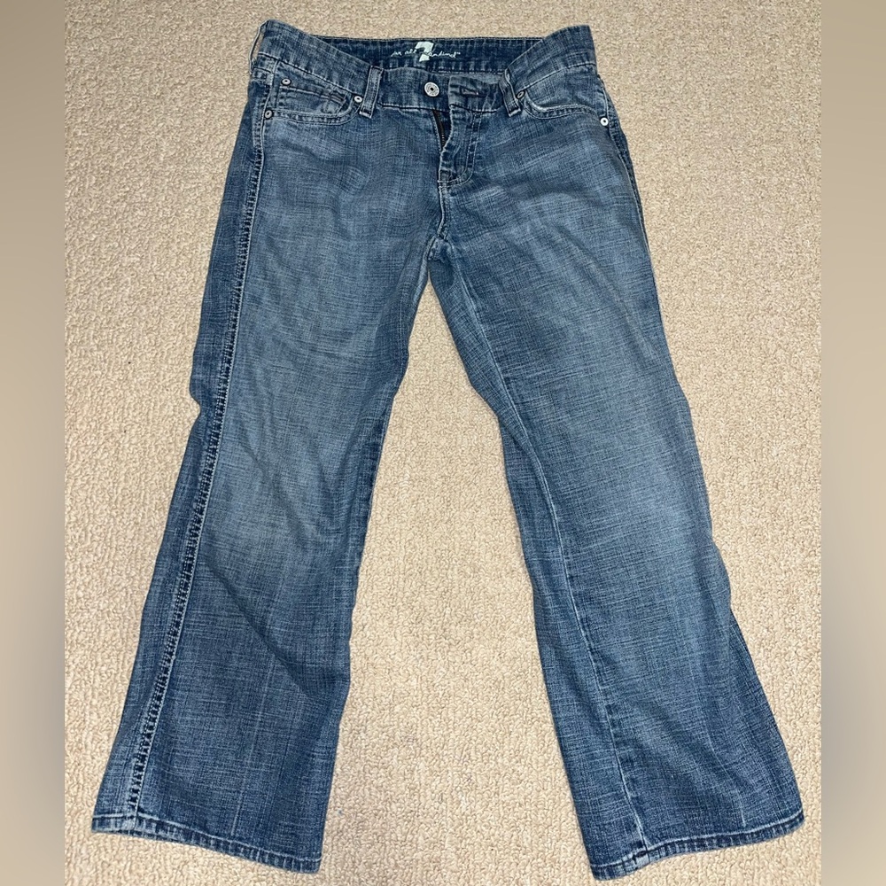 7 For All Mankind Dark Blue Boot Cut Jeans